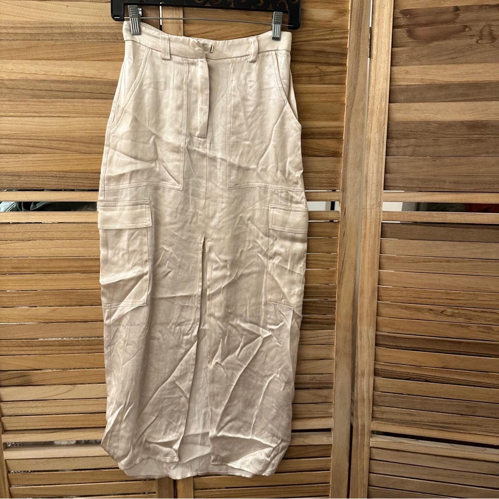 Dissh Matilda Pearl Satin Midi Skirt Size 2 - Picture 5 of 7